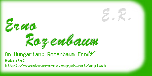 erno rozenbaum business card